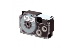 Casio XR-12X1, 12mm x 8m, черен печат/прозрачен фон, оригинален лента