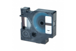 Dymo 43612, 6mm x 7m, червен печат / прозрачен субстрат, съвместима лента