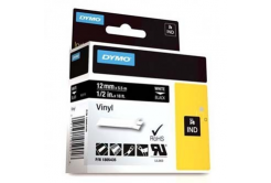 Dymo Rhino 1805435, 12mm x 5,5m, бял печат/черен фон, оригинална лента