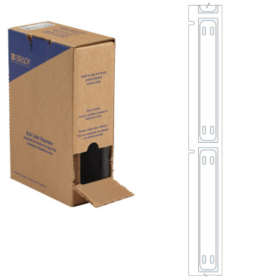 Brady BM-10x75-7643-WT-L / 312197, Bulk BMP71 Heatex Маркери за кабели, 75.00 mm x 10.00 mm