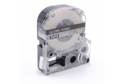 Epson LC-ST6SW, 6mm x 8m, бял печат / прозрачен субстрат, съвместима лента