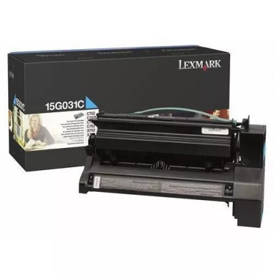 Lexmark 15G031C лазурен (cyan) оригинален тонер