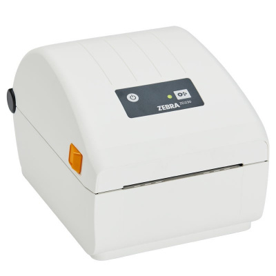 Zebra ZD230 ZD23W42-D0EC00EZ DT, 8 точки/мм (203 dpi), принтер за етикети, EPLII, ZPLII, USB, Ethernet, бял (Наследник GC420t)