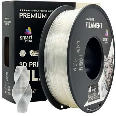 Smart Print FG-S68-E1, 3D филамент, PLA, 1,75mm, 1000g, Прозрачен (Transparent)
