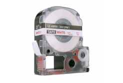 Epson LC-SS12RW, 12mm x 8m, червен печат / бял фон, съвместима лента
