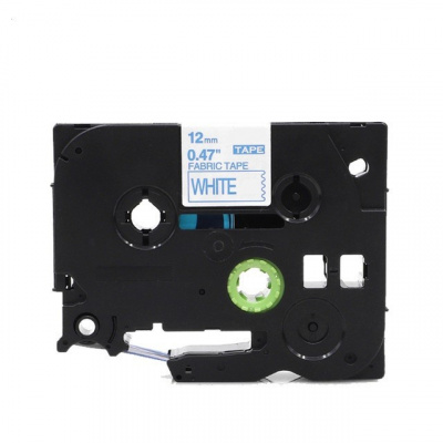 Съвместима лента с Brother TZe-FA3, 12mm x 3m, син шрифт / бял фон, желязо