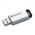 Verbatim 98666 Secure Pro, USB флаш памет, USB A 3.0, 64GB, AES 256-битово криптиране, с изваждащ се конектор, сребро