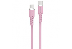 Powerton ENERGY PASTEL EDITION USB-C кабел, 100W, 1 м, силиконов, розов