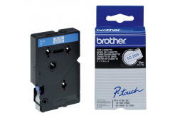 Brother TC-203, 12mm x 7,7m, син шрифт / бял фон, оригинална лента