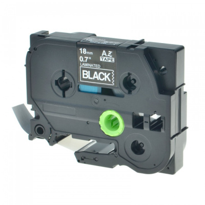 Съвместима лента с Brother TZ-345 / TZe-345, 18mm x 8m, бял печат / черен фон