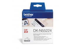 Brother DK-N55224, 54мм x 30,48м, бял незалепващ хартиена ролка