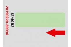 Niimbot A2A68301701, 12x40mm, 160 бр, зелен самозалепващи се етикети