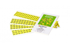 Partex PLB025025H40.LIT етикети 25x25 мм, светкавица в триъгълник, жълто, 10x12 бр