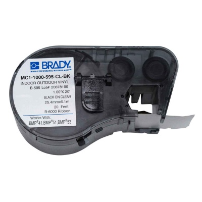 Brady MC1-1000-595-CL-BK / 131597, лепилна лента 25.40 mm x 6.10 m