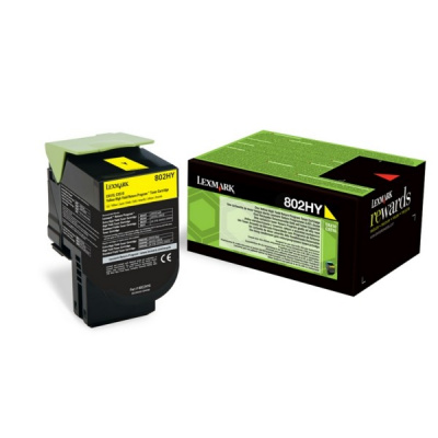 Lexmark 80C2HYE жълт (yellow) оригинален тонер
