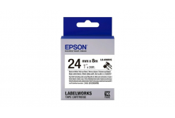Epson LabelWorks LK-6WBVS C53S656022 24мм x 8м, черно копиране / бял фон, самоламиниране, оригинален лента