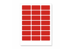 Самозалепващи етикети 63,5 x 29,6 mm, 27 етикети A4, 20 чаршафи, червени