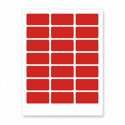 Самозалепващи етикети 63,5 x 29,6 mm, 27 етикети A4, 20 чаршафи, червени