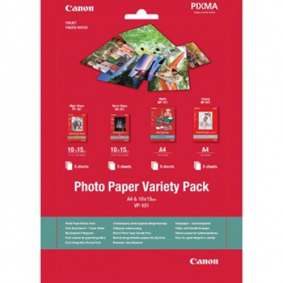 Canon Photo Paper Variety Pack VP-101 0775B079, 20 бр., бял, фотографска хартия