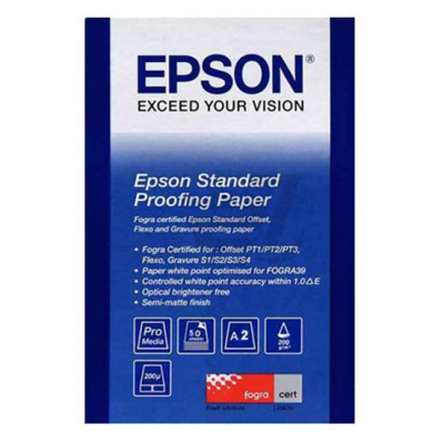 Epson Standard Proofing Paper S045006 C13S045006, 205 г/м2, A2, 50 бр., полумат, мастиленоструен, бял, фотографска хартия