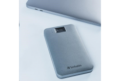 VERBATIM externí HDD 1TB, Executive Fingerprint Secure, USB 3.2 Gen 1 / USB-C, šedá