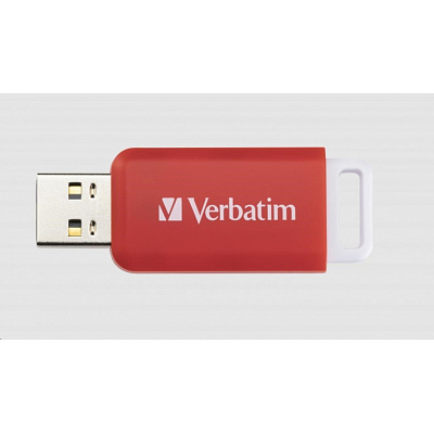 VERBATIM Flash Disk 16GB DataBar USB 2.0 Drive, червен