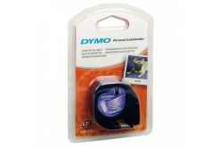 Dymo LetraTag 12267, S0721530, 12mm x 4m, черен печат/прозрачен фон, оригинална лента