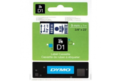 Dymo D1 40914, S0720690, 9mm x 7m, син шрифт / бял фон, оригинална лента