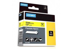 Dymo Rhino 18490, S0718080, 12mm x 3,5m черен печат / жълт фон, оригинална лента