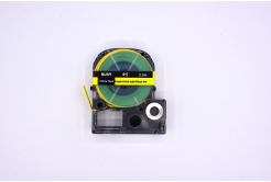 Epson LK-4YBA5 / SU5Y, 5mm x 2,5m, черен печат / жълт фон, свиваема лента, съвместима