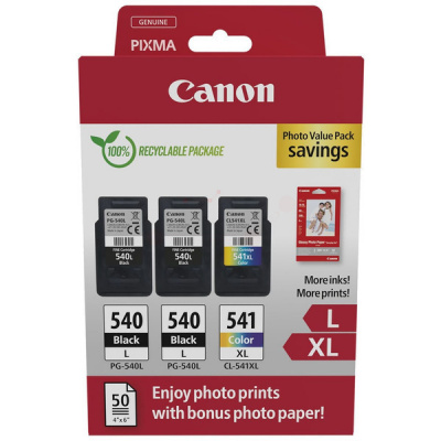 Canon PG-540L 2x + CL-541XL 5224B015 цвят (CMYK) оригинален комплект касети