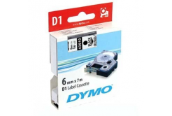 Dymo D1 43610, S0720770, 6mm x 7m черен печат / прозрачен фон, оригинална лента