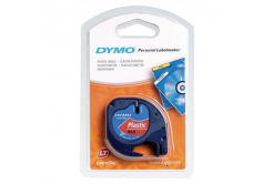 Dymo LetraTag 59424, S0721580 / 91203, S0721630, 12mm x 4m, черен печат/червен фон, оригинална лента