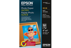 Epson Glossy Photo Paper Premium C13S042547, 200 г/м2, 10x15см, 50 бр., лъскав, мастиленоструен, бял, фотографска хартия