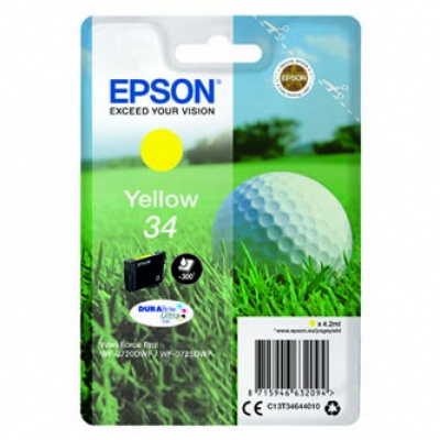 Epson T34644010, T346440 жълт (yellow) оригинална касета