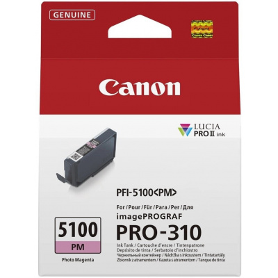Canon PFI-5100 PM 6957C001 снимка от magenta (photo magenta) оригинална касета