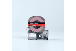 Epson LK-SD18RW, 18mm x 9m, бял печат / червен фон, съвместима лента