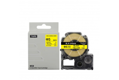 Epson LK-3YBA5, BU5Y, LK-4YBA5, 5 mm x 2,5 m, черен печат / жълт фон, съвместима лента