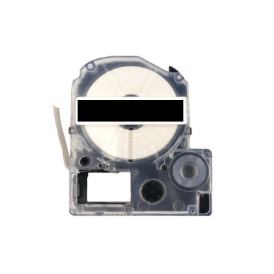 Epson LK-6BWV, 24mm x 9m, черен печат / бял фон, съвместима лента