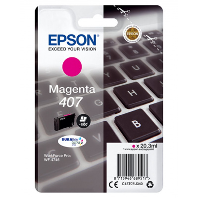 Epson 407 C13T07U340 магента (magenta) оригинална касета