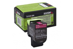 Lexmark 80C2SM0 магента (magenta) оригинален тонер