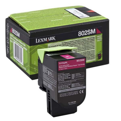 Lexmark 80C2SM0 магента (magenta) оригинален тонер