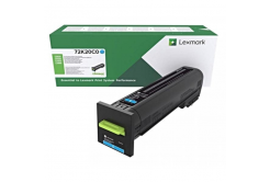 Lexmark 72K2XCE лазурен (cyan) оригинален тонер