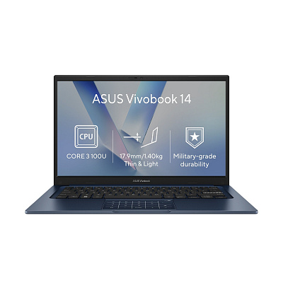 ASUS Vivobook 14/X1404VA-EB2174Z/3-100U/14"/FHD/8GB/256GB/Intel int/без OS/Blue/2R