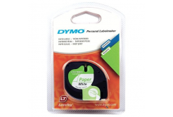 Dymo LetraTag 59421, S0721500, 12mm x 4m черен печат / бял фон, оригинална лента