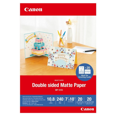 Canon Matte Photo Paper MP-101D 4076C007, 240 г/м2, 12x12см, 30 бр., мат, мастиленоструен, бял, фотографска хартия