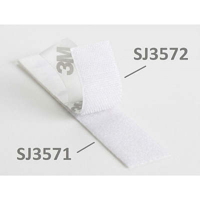 3M Hook & Loop™ SJ3572, бял, кукички 25 mm x 45,7 m