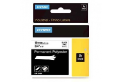 Dymo Rhino 18484, 19mm x 5,5m черен печат / бял фон, оригинална лента