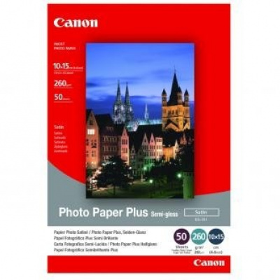 Canon Photo Paper Plus Semi-Glossy 1686B015, 10x15см, полугланц, сатен, бял, фотографска хартия