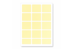 Самозалепващи етикети 60 x 60 mm, 12 етикети A4, 20 чаршафи, жълт